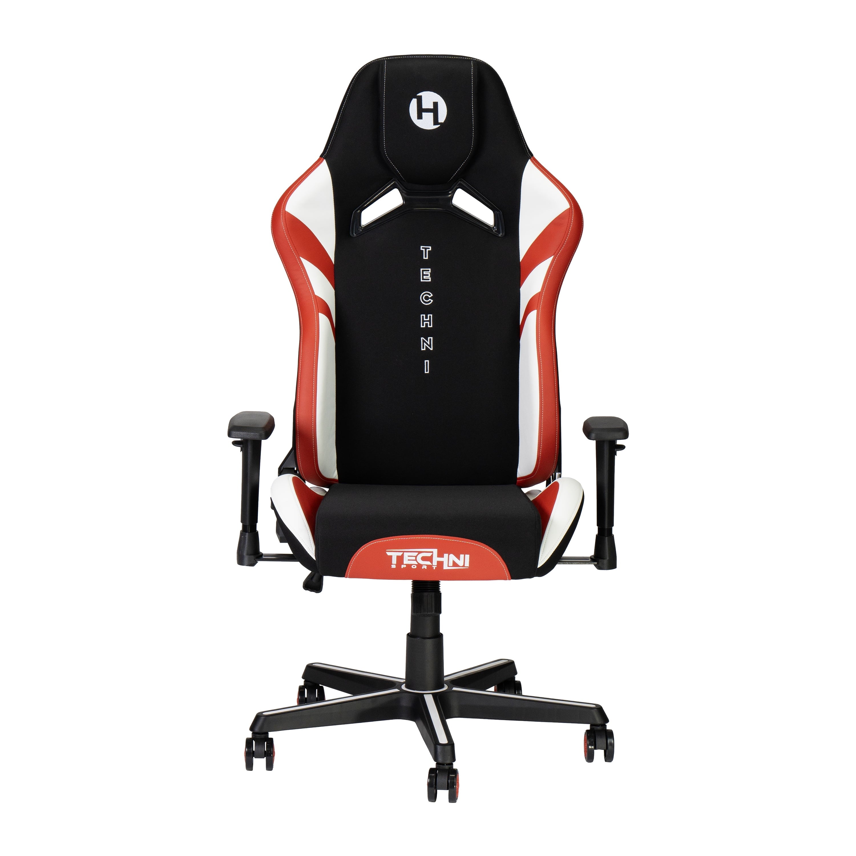 Techni Sport TSF72 Echo Gaming Chair, Black with Red and White RTA-TSF72-BK