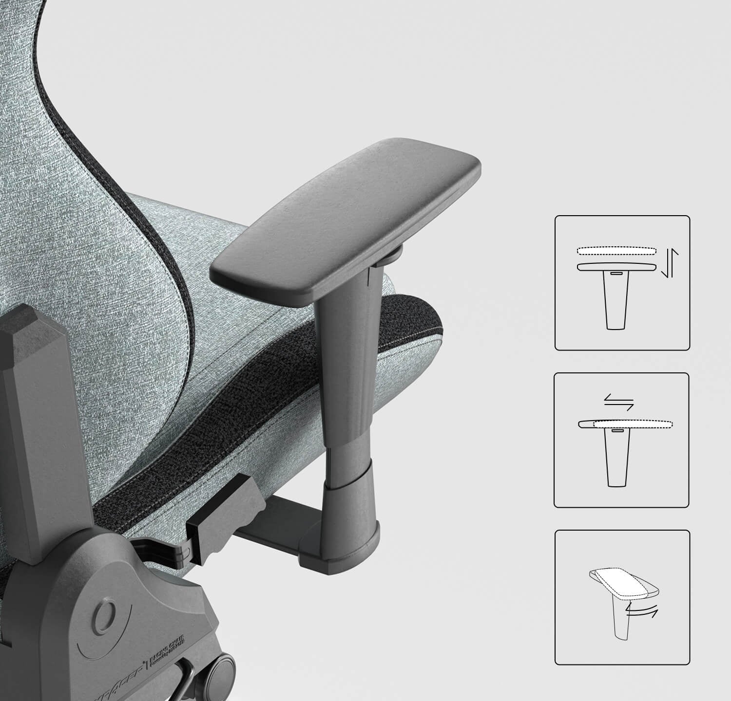 DXRacer Drifting Gaming Chair - Fabric Ergonomic Office Chair with Lumbar Pillow & Adjustable Headrest - PC Computer Racing Gamer Gaming Chair Recliner For Adults Teens, Cyan Black, Regular L