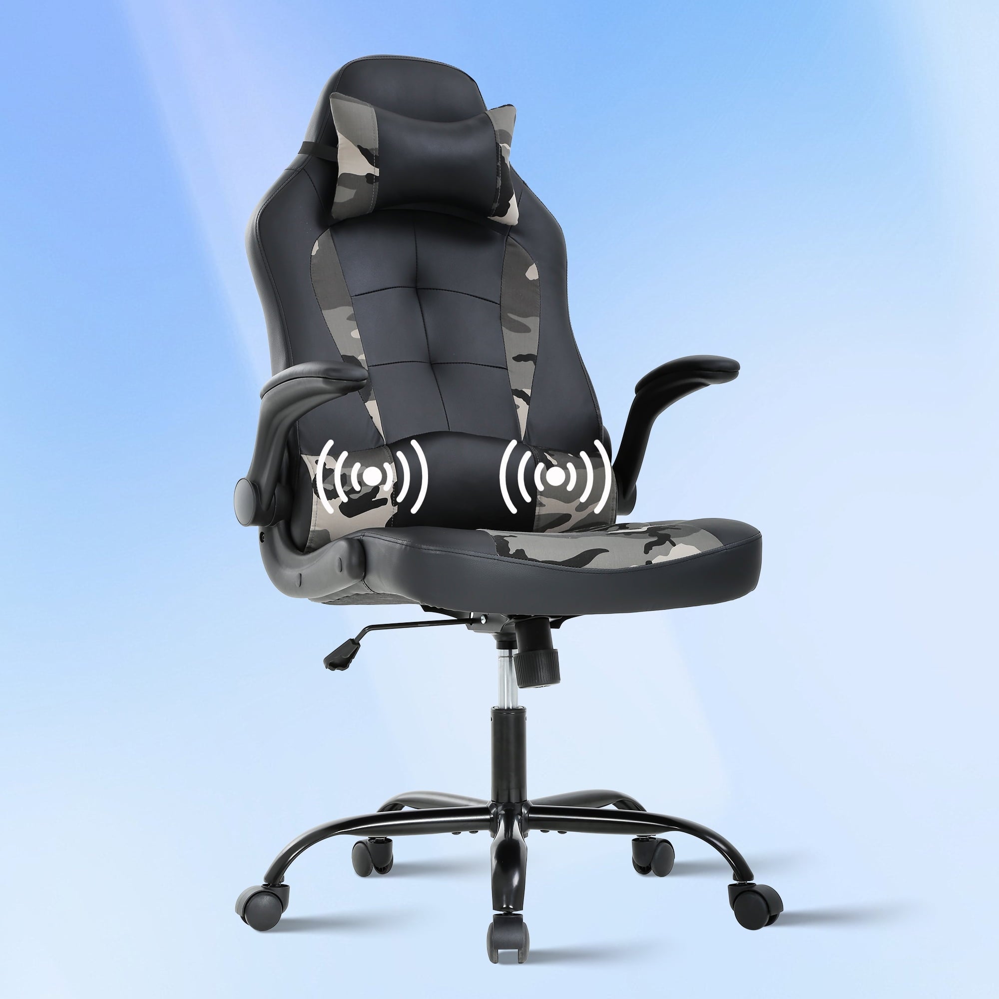 CL.HPAHKL Ergonomic PC Gaming Chair, PU Leather Gamer Chair with 360° Swivel Seat Comfortable Computer Chair with Lumbar Support Height Adjustable Video Game Chairs for Adults Teens, Pink