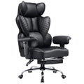 COMHOMA Big and Tall Office Gaming Chair with Adjustable Armrest and Back Support, Black