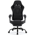 GIANNA Gaming Chair with Footrest, Ergonomic High Back Computer Desk Chair with Lumbar Support, Adjustable Height Swivel Task Chair with Headrest and Armrests, Black