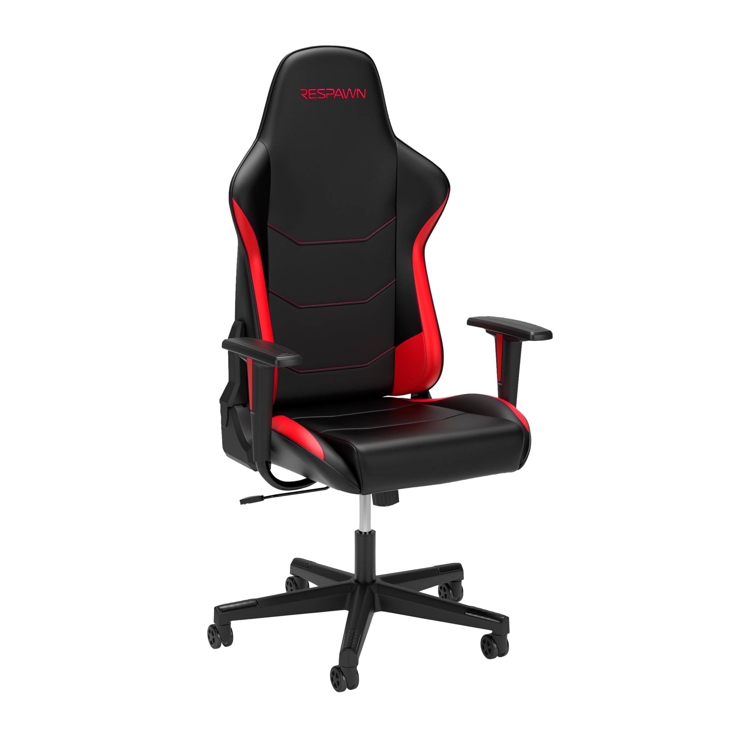 RESPAWN 110 Ergonomic Gaming Chair - Reclining Office Video Game Swivel Chair with Lumbar Support, Headrest, Heavy Duty, High Back, Racing Style Gaming Recliner Seat for Computer Gamer - Red
