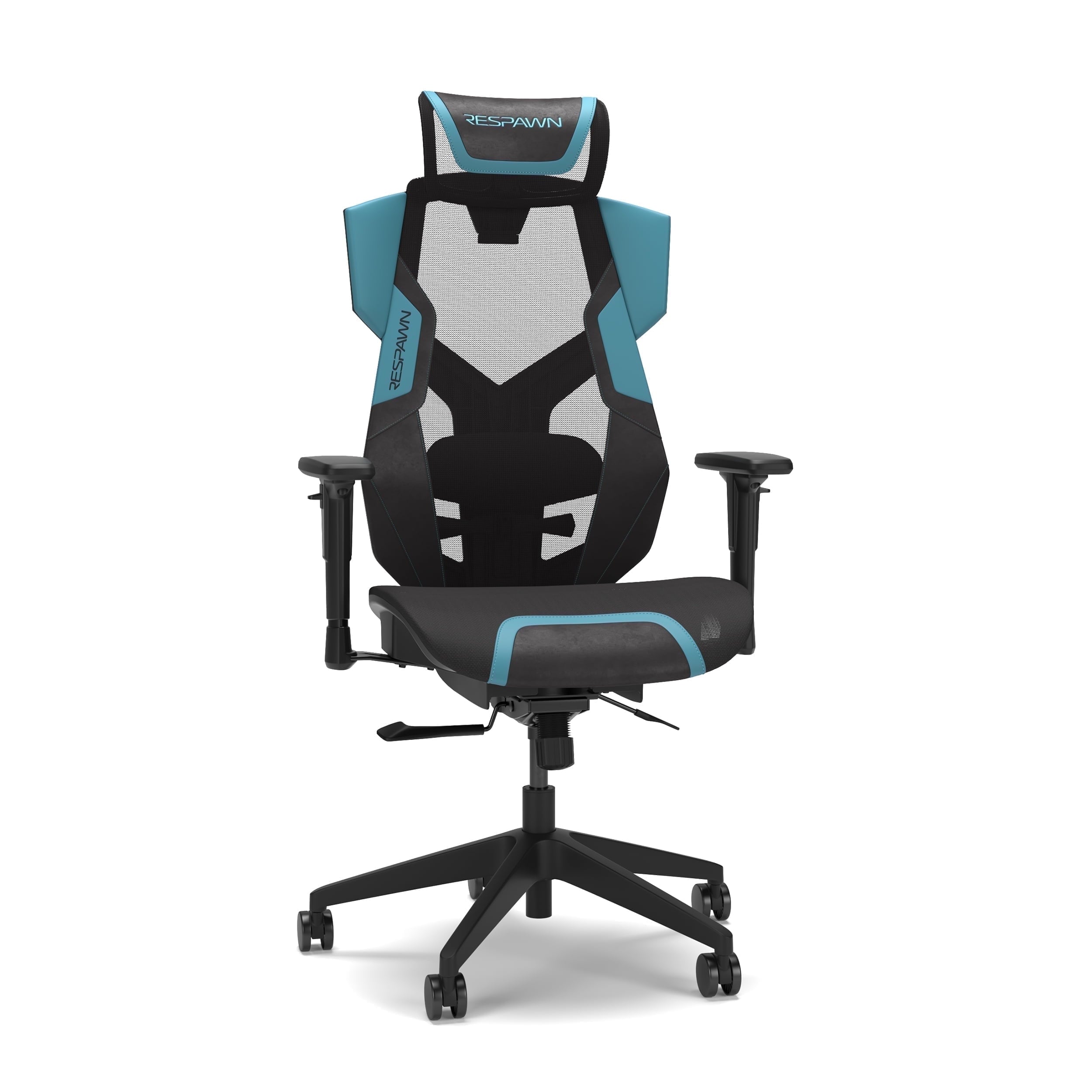 RESPAWN FLEXX Ergonomic Office and Gaming Chair with Lumbar Support - Breathable Mesh Recliner with Headrest & Adjustable Arms, Comfy Home Office Desk Chairs, Reclining Gaming Seat for Adults - Teal