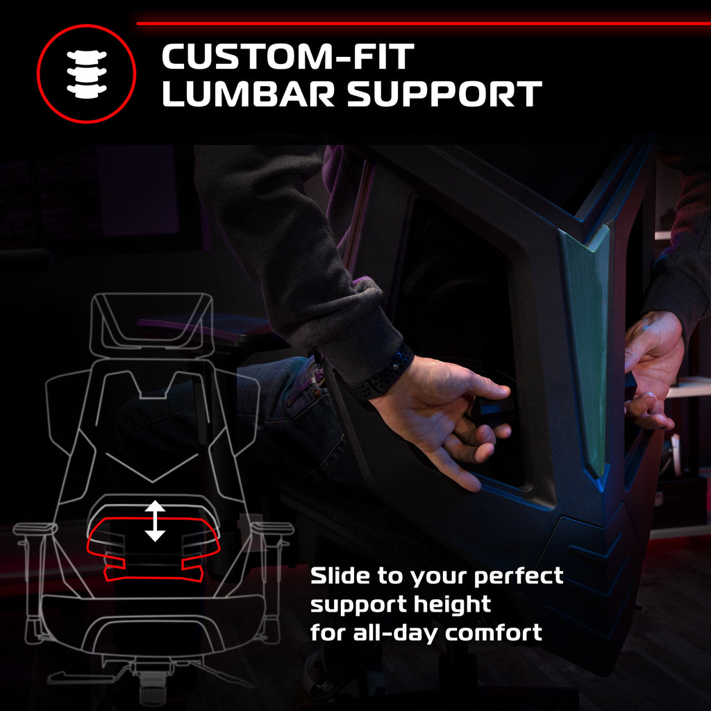 RESPAWN FLEXX Ergonomic Office and Gaming Chair with Lumbar Support - Breathable Mesh Recliner with Headrest & Adjustable Arms, Comfy Home Office Desk Chairs, Reclining Gaming Seat for Adults - Teal