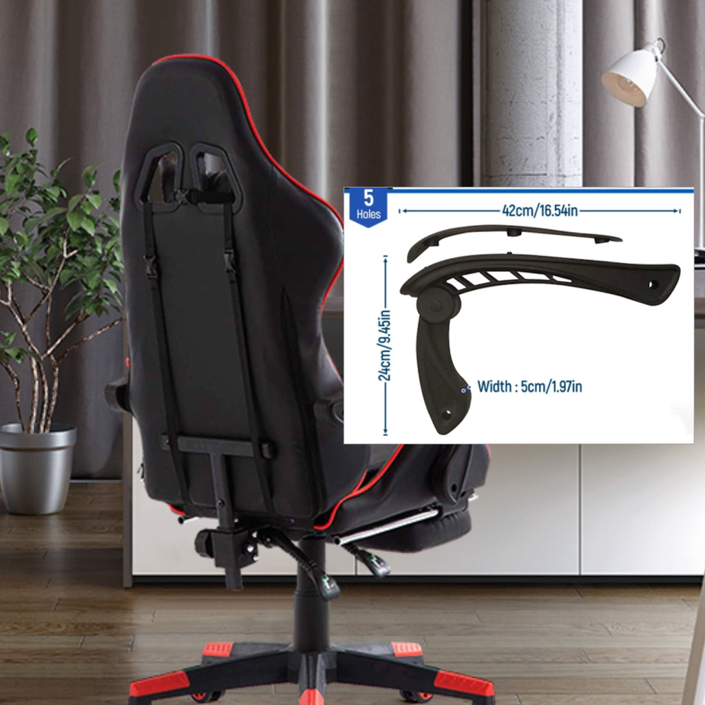 2x Universal Office Chair Armrest Accessories Replacement Simple Portable Linkage Armrest for Most Chairs Computer Chair 5 Holes