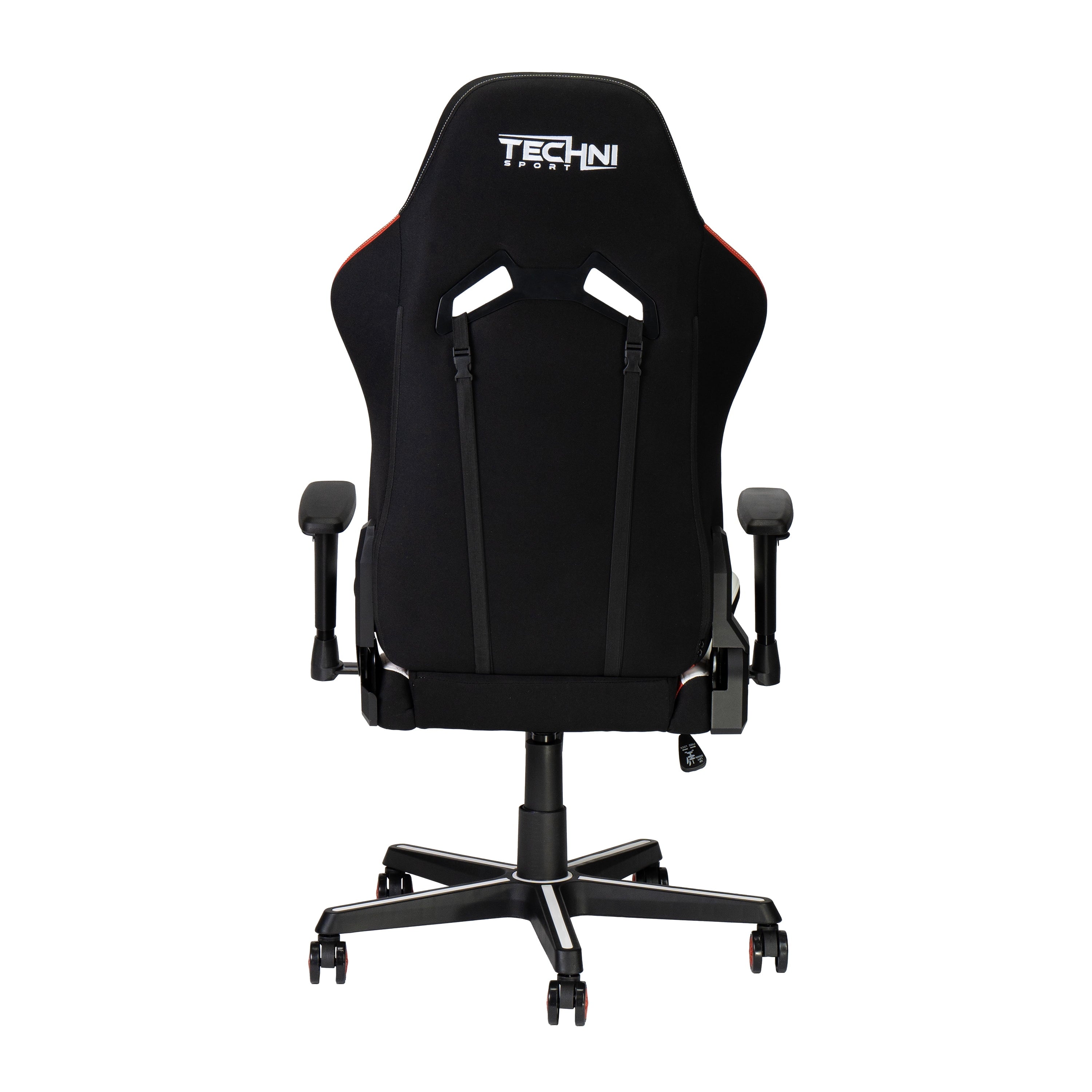 Techni Sport TSF72 Echo Gaming Chair, Black with Red and White RTA-TSF72-BK