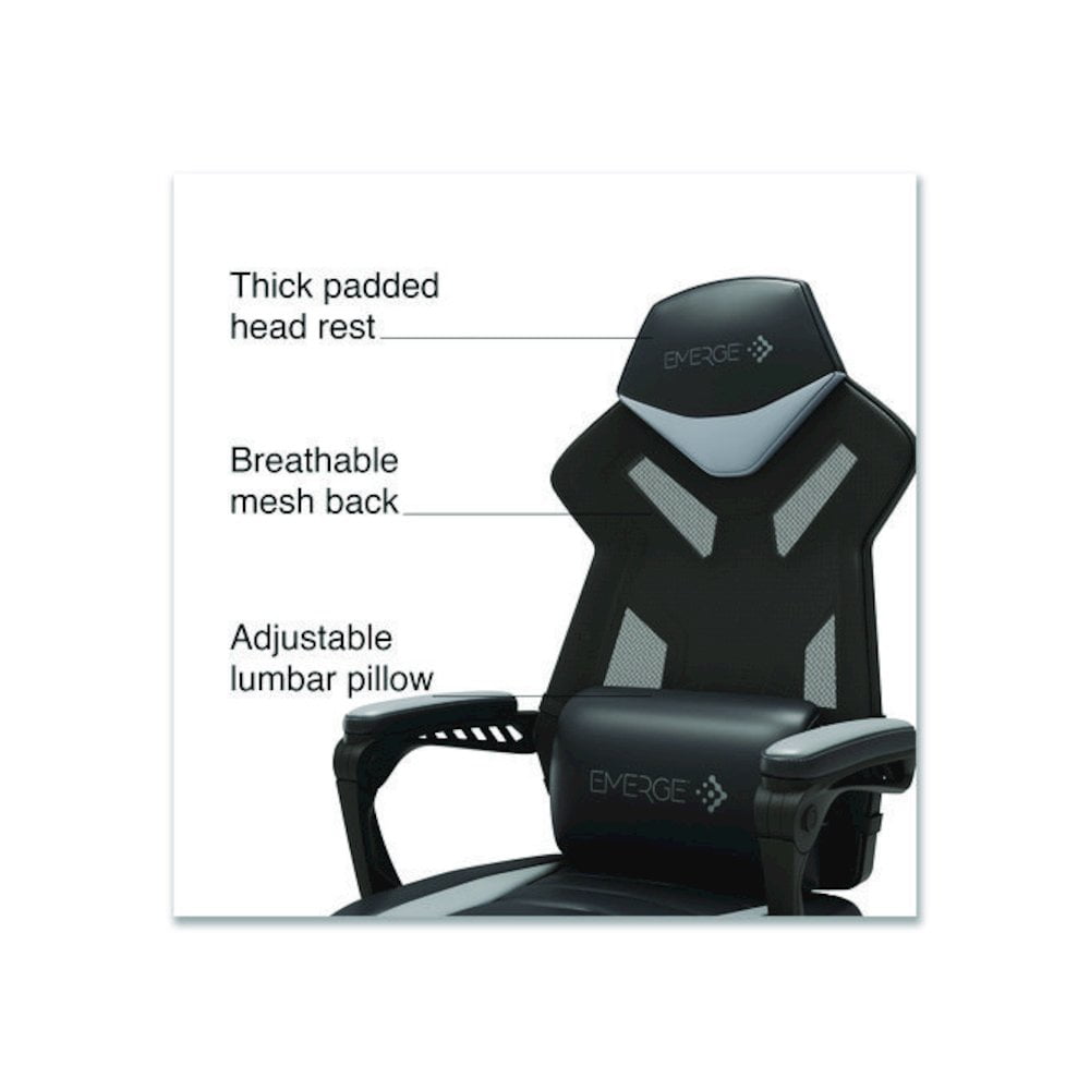 Staples Emerge Vomax Bonded Leather Gaming Chair 61364