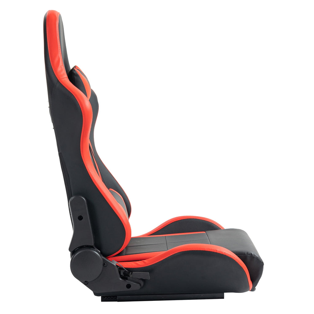 Marada Racing Seat with Double Lock Slip for Gaming Simulator Cockpit Leather Red